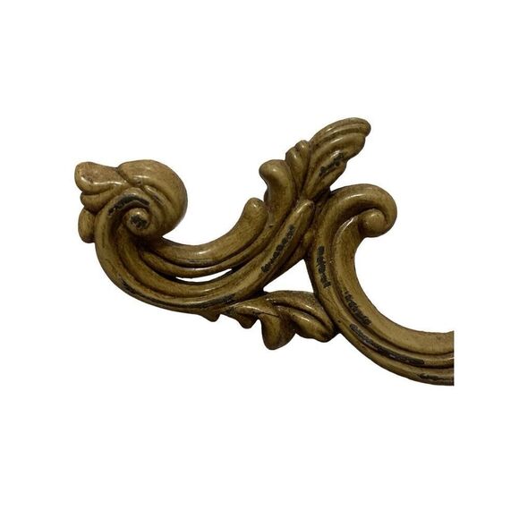 Vintage French Provincial Drawer Pull Painted Metal Curved - Picture 6 of 10